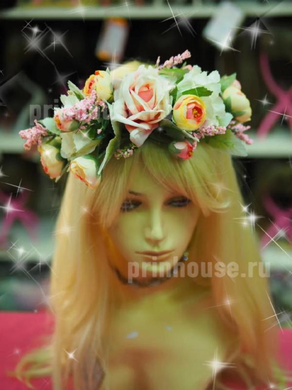 Фото Ободок из красивых роз - магазин  "Домик Принцессы"