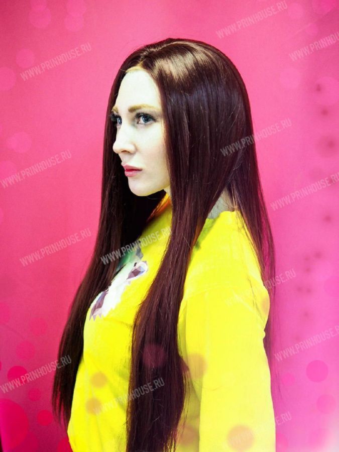 Фото Парик на сетке из искусственных волос цвет с бардовым отливом BOSS - магазин  "Домик Принцессы"