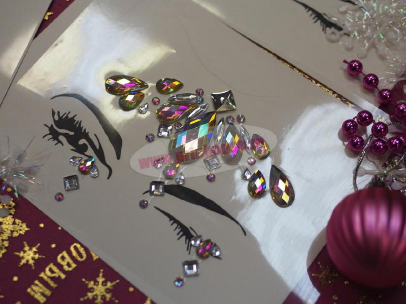 Фото Украшения стразы на лицо и тело Челка из страз - магазин  "Домик Принцессы"