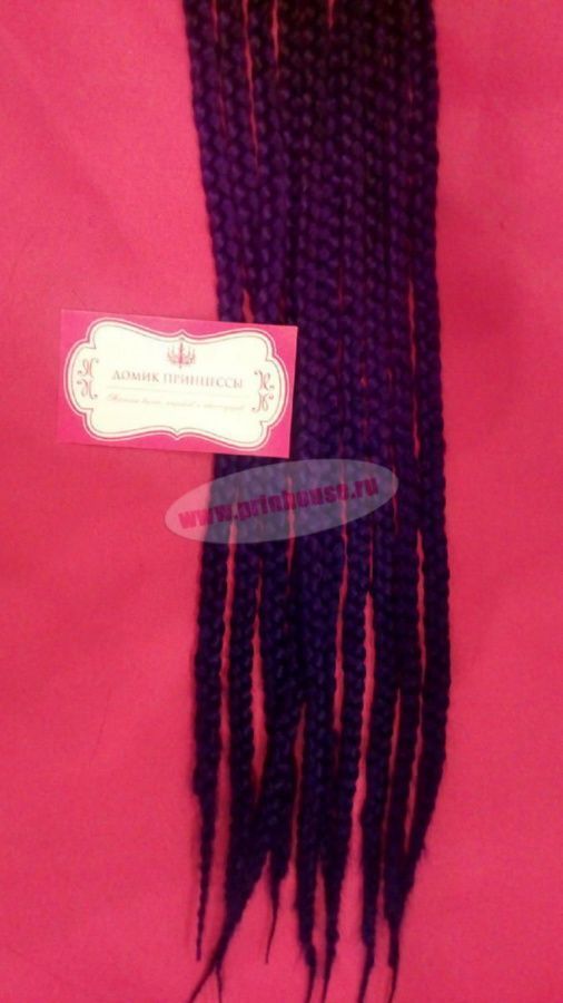 Фото Синегальские косы омбре черный+фиолетовы+синий - магазин  "Домик Принцессы"