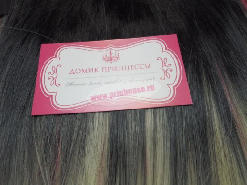 Фото Хвост искусственный на ленте омбре цвет BlackT613 - магазин  "Домик Принцессы"