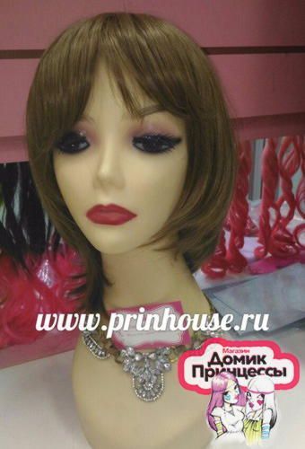 Фото Парик средняя стрижка термо цвет 14 пепельный русый - магазин  "Домик Принцессы"