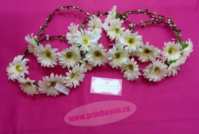 Фото Ободок венок с ромашками - магазин  "Домик Принцессы"