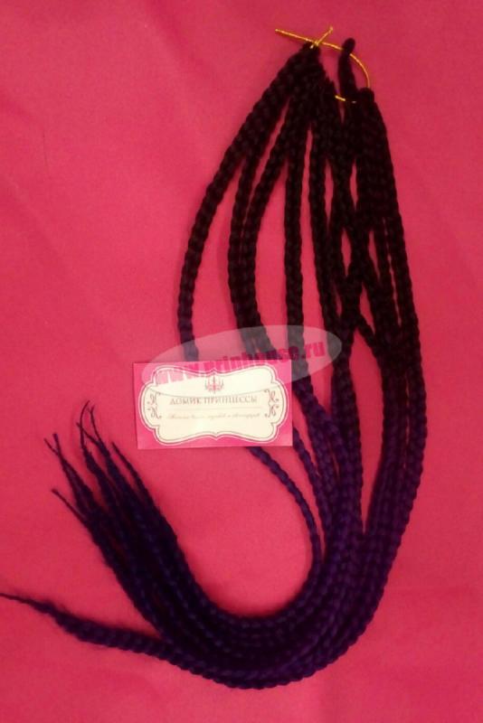 Фото Синегальские косы омбре черный+фиолетовы+синий - магазин  "Домик Принцессы"