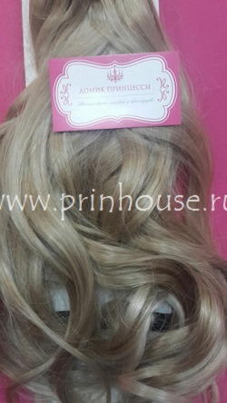 Фото Волосы на заколках искусственные локоны 45см цвет 15BT613 мелированный микс блонд - магазин  "Домик Принцессы"