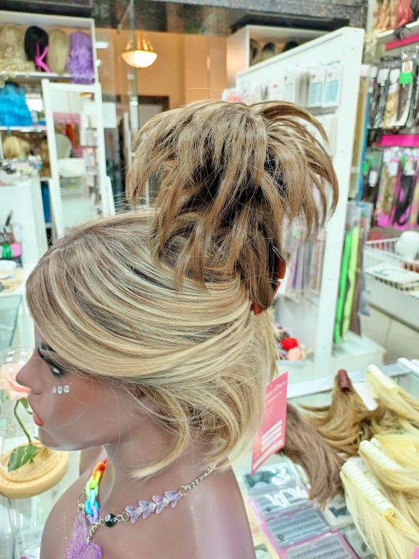 Фото Хвост фонтан на крабе цвет 12.0 теплый русый - магазин  "Домик Принцессы"