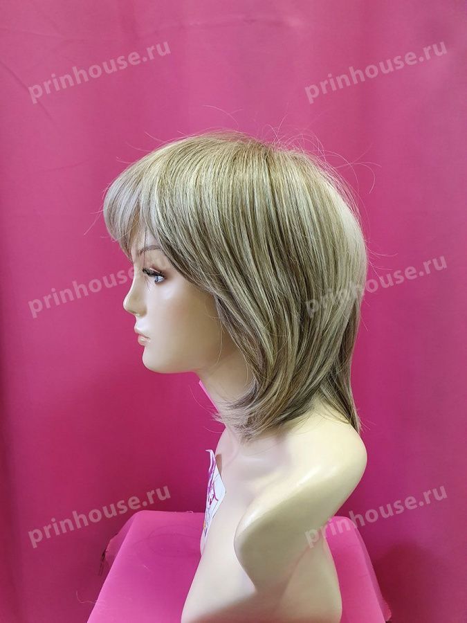 Фото Парик термо короткий с челкой мелированный русый H16/613 - магазин  "Домик Принцессы"