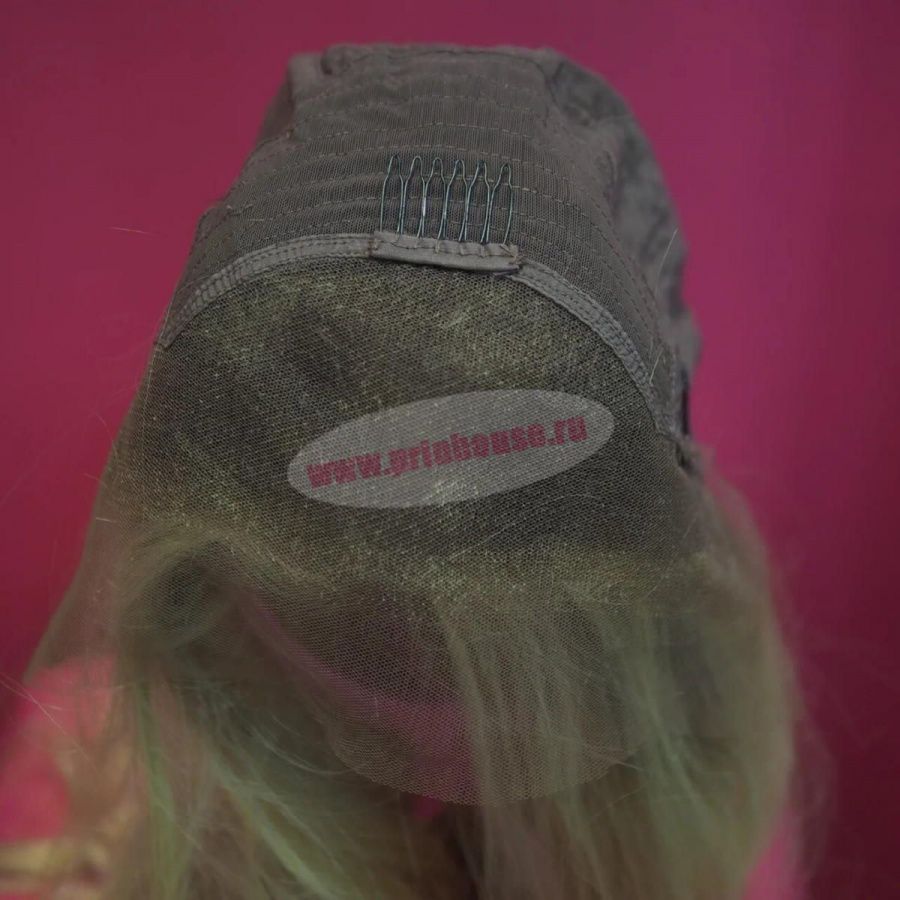 Фото Парик на сетке из натуральных волос длинный омбре блонд - магазин  "Домик Принцессы"