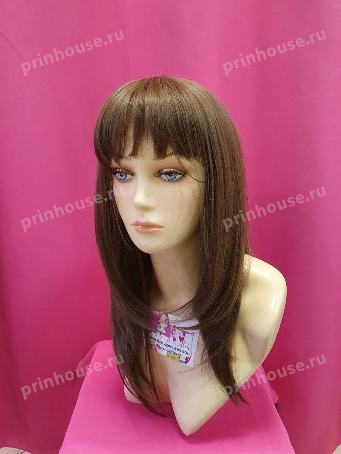 Фото Парик термо средней длины с челкой цвет шатен 12 - магазин  "Домик Принцессы"