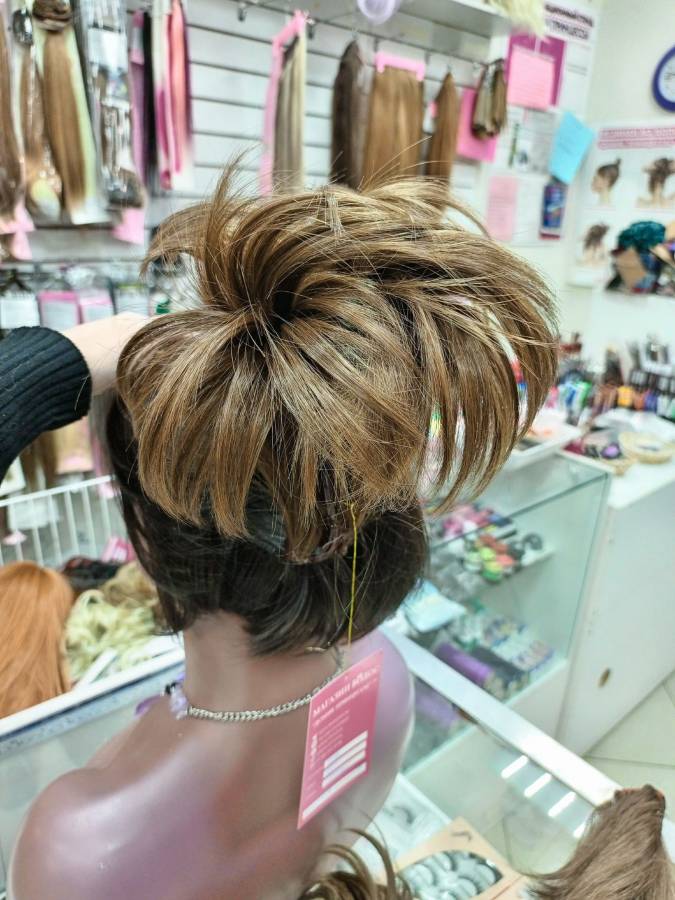 Фото Хвост фонтан на крабе цвет 10.0 натуральный русый - магазин  "Домик Принцессы"