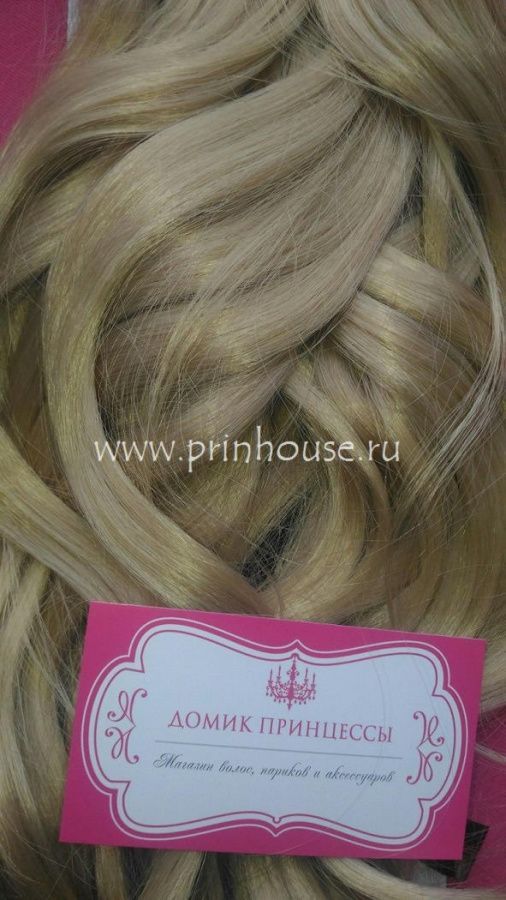 Фото Волосы на заколках искусственные локоны 45см цвет 26 блонд - магазин  "Домик Принцессы"