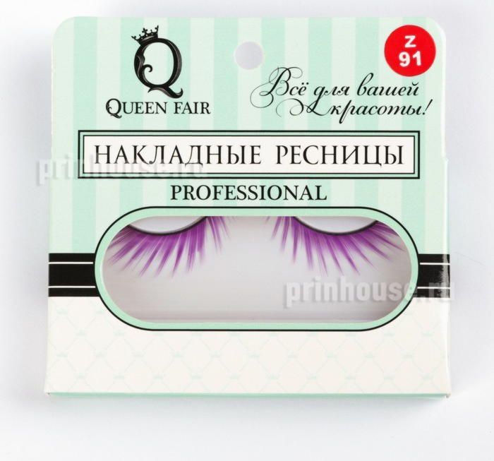 Фото Ресницы накладные с клеем цвет фиолетовый - магазин  "Домик Принцессы"