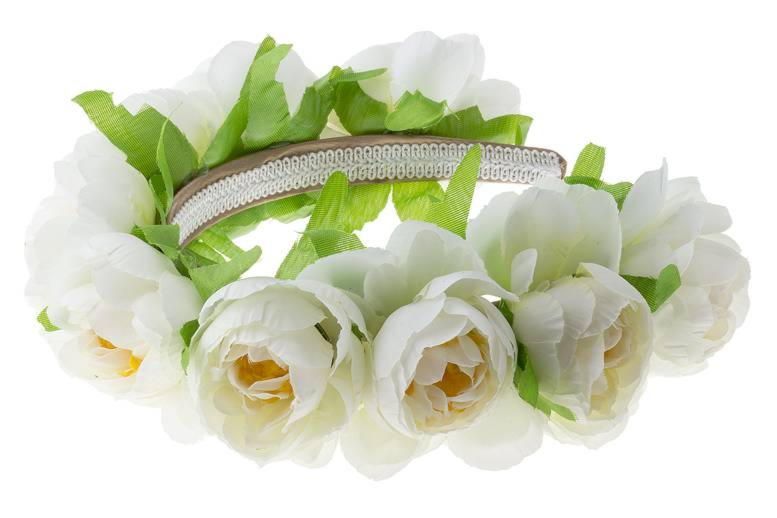 Фото Ободок белые цветочки пионы - магазин  "Домик Принцессы"