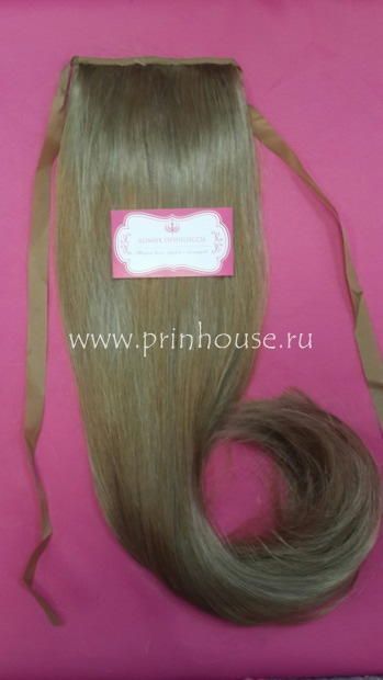 Фото Накладной искусственный хвост на ленте 65 см 15О медовый песочный - магазин  "Домик Принцессы"