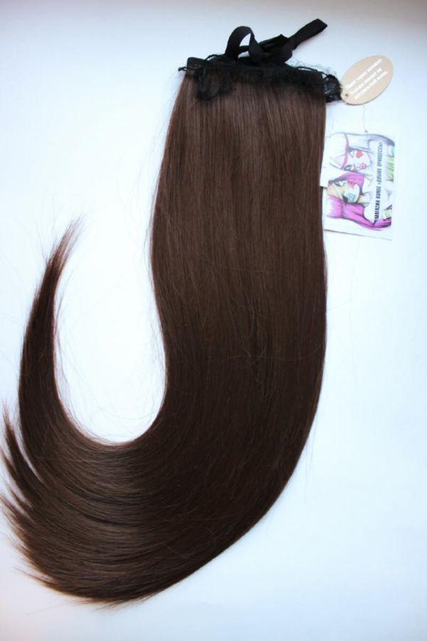 Фото Хвост на ленте термо арт.Stella цвет 30 темный каштан - магазин  "Домик Принцессы"