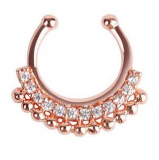 Фото Септум обманка золотое мерцание страз - магазин  "Домик Принцессы"