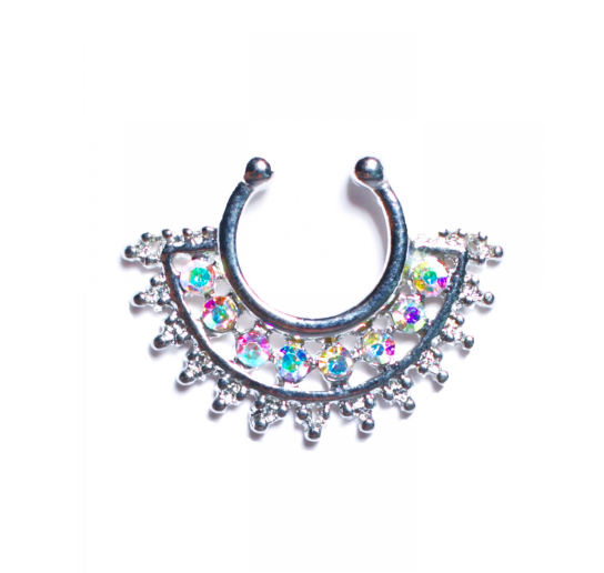 Фото Септум обманка радужный веер - магазин  "Домик Принцессы"