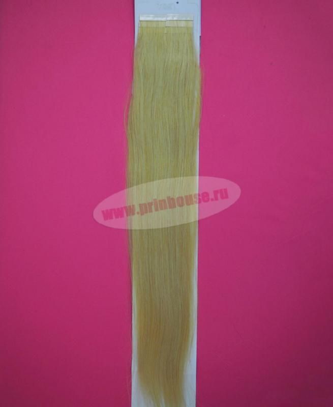 Фото Натуральные волосы для ленточного наращивания 5 стрипов по 30 см длина 55 см цвет 24 - магазин  "Домик Принцессы"