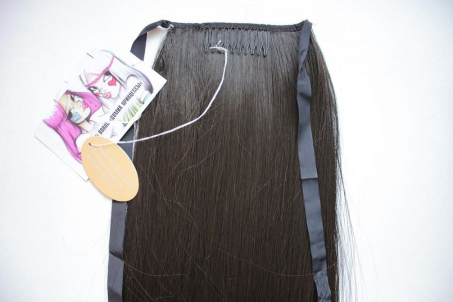 Фото Хвост на ленте термо арт.Stella цвет 2 темный шоколад - магазин  "Домик Принцессы"