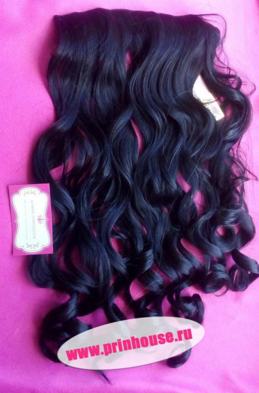 Фото Волосы локоны на леске искусственные цвет #1 черный - магазин  "Домик Принцессы"