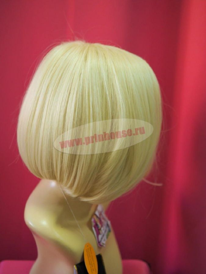 Фото Парик искусственный термо каре с челкой цвет 613 блонд - магазин  "Домик Принцессы"