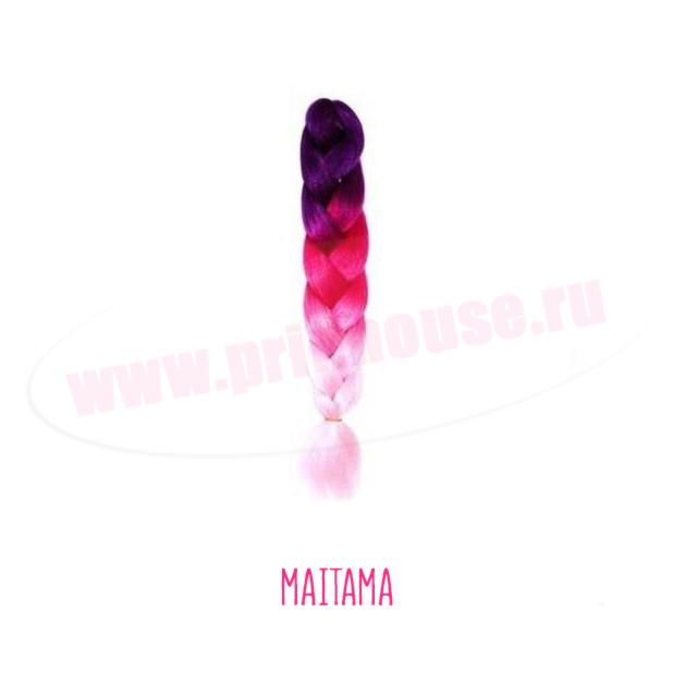 Фото Канекалон омбре 60см 100 грамм черный+фуксия+розовый #Maitama - магазин  "Домик Принцессы"