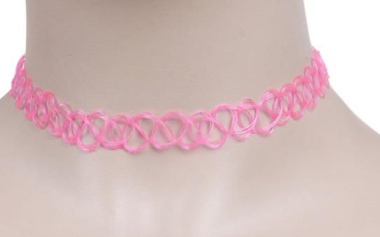 Фото Чокер татуировка цвет розовый - магазин  "Домик Принцессы"