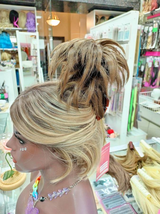 Фото Хвост фонтан на крабе цвет 12.0 теплый русый - магазин  "Домик Принцессы"