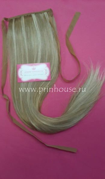 Фото Накладной искусственный хвост на ленте 65 см Цвет 19Н613 мелирование - магазин  "Домик Принцессы"