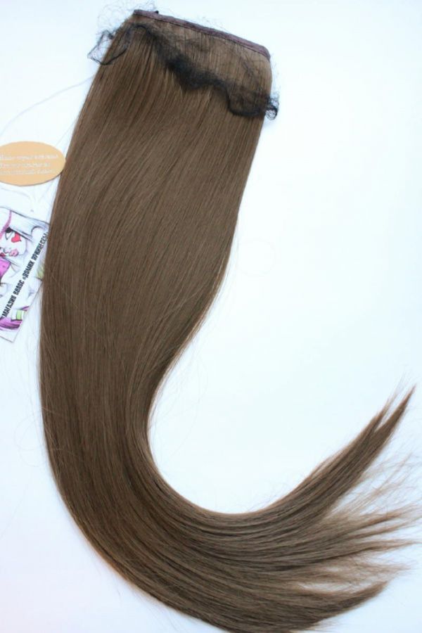 Фото Хвост на ленте термо арт.Stella цвет 15О темный русый - магазин  "Домик Принцессы"