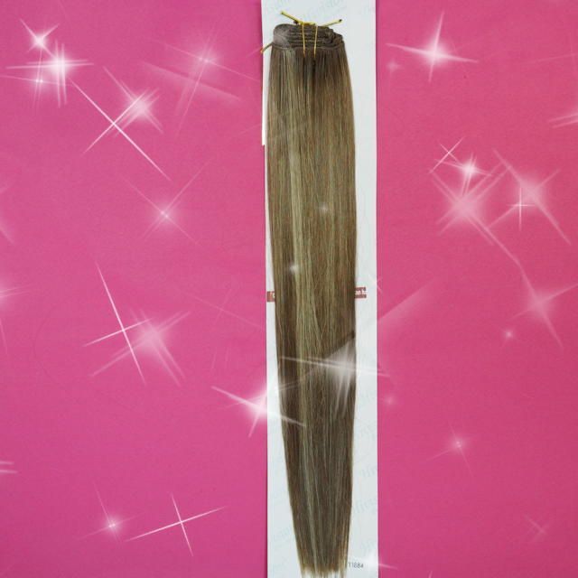 Фото Волосы на заколках искусственные 8 лент термо цвет 12TT26 длина 60 см - магазин  "Домик Принцессы"