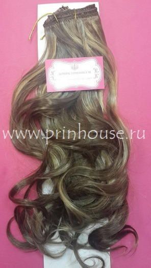 Фото Волосы на заколках искусственные локоны 45см цвет 10H124 яркий оттенок - магазин  "Домик Принцессы"