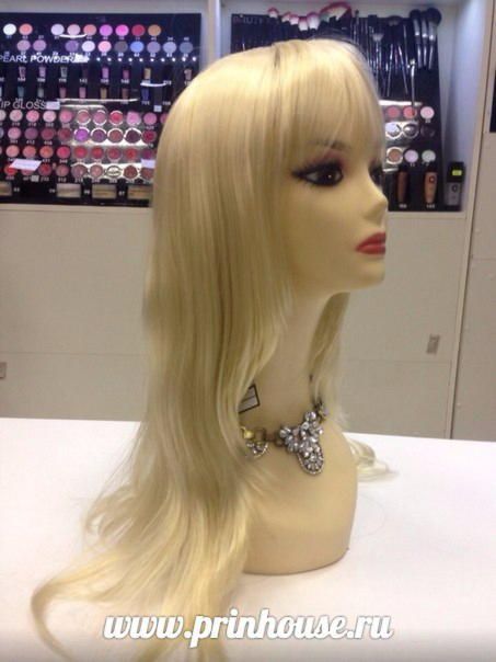 Фото Парик искусственный Цвет 613 Блонд длинный с челкой - магазин  "Домик Принцессы"