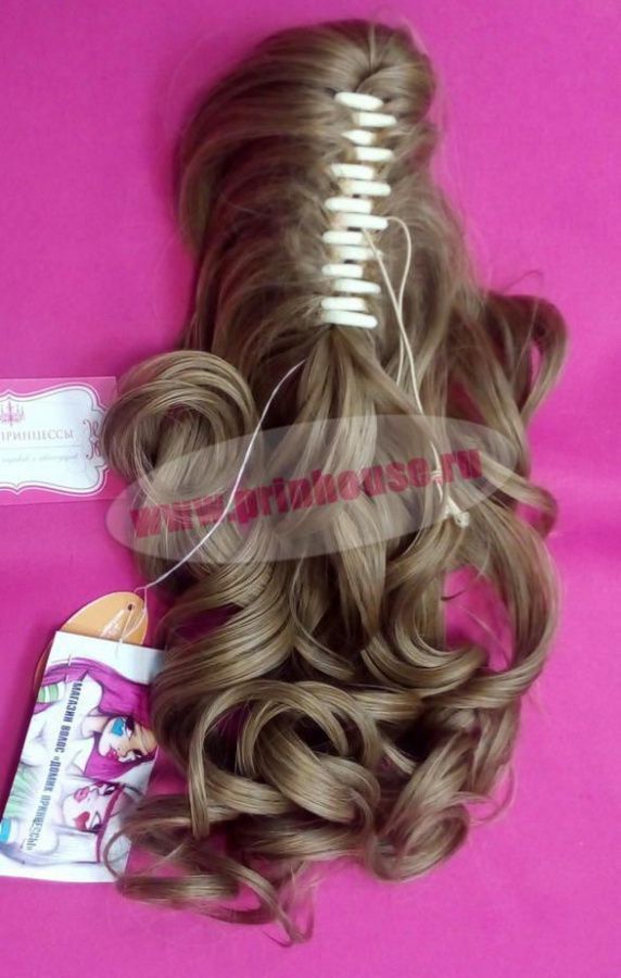 Фото Хвост на крабе из искусственных волос термо цвет 15 - магазин  "Домик Принцессы"