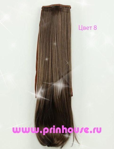 Фото Накладной искусственный хвост 65см на ленте густой кончик цвет 8О - магазин  "Домик Принцессы"