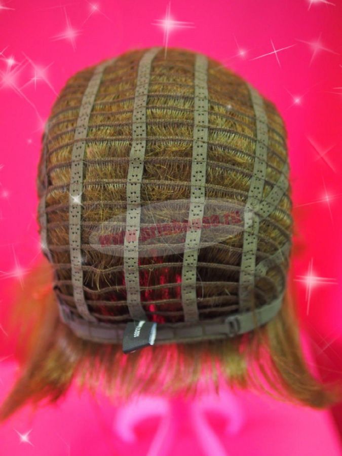Фото Парик из натуральных волос на сетке короткий с челкой цвет 10 - магазин  "Домик Принцессы"
