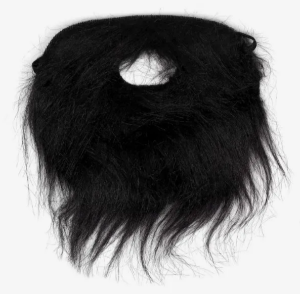 Фото Борода черная накладная 27х22 см карнавальная на резинке - магазин  "Домик Принцессы"