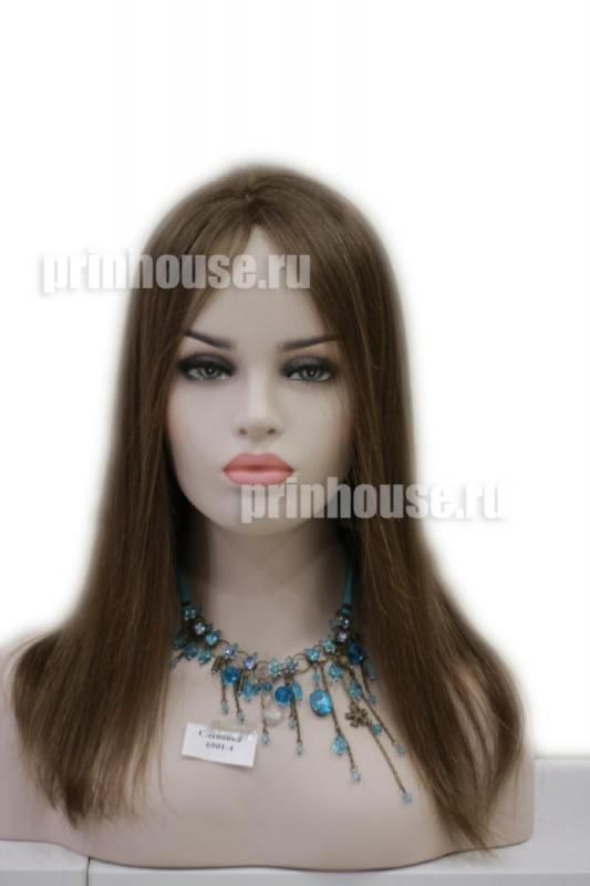 Фото Натуральный парик из славянских волос длинный цвет светлый шоколад - магазин  "Домик Принцессы"