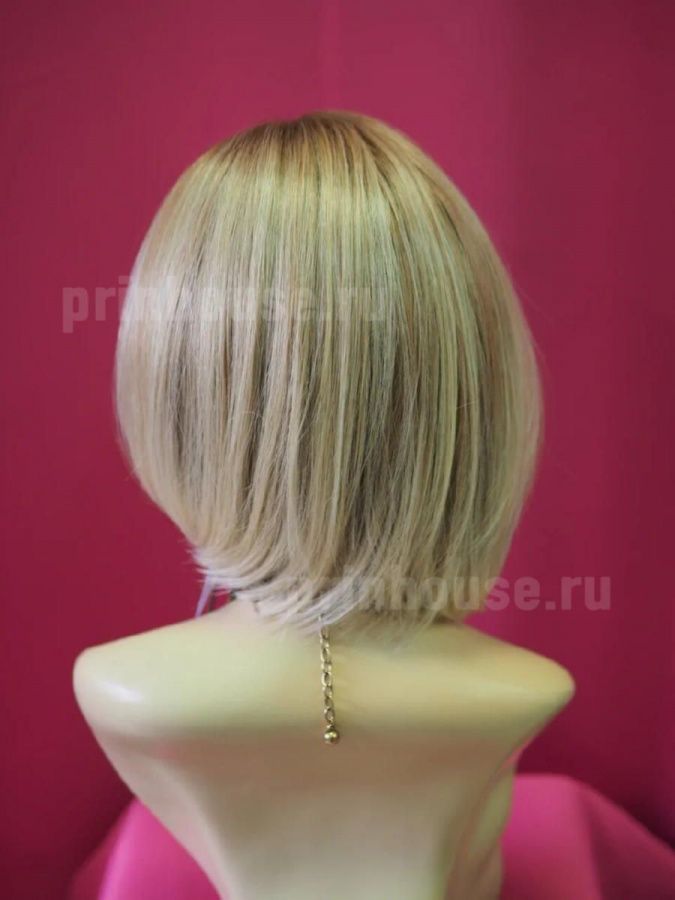Фото Парик каре с челкой термо цвет платиновый блонд - магазин  "Домик Принцессы"