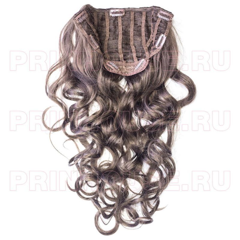 Фото Наклкадка из искусственных термо волос цвет 10 светлый шоколад 60см локоны - магазин  "Домик Принцессы"
