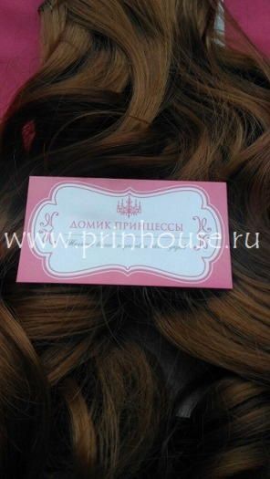 Фото Волосы на заколках искусственные локоны 45см цвет 27h30 золотистый каштан - магазин  "Домик Принцессы"