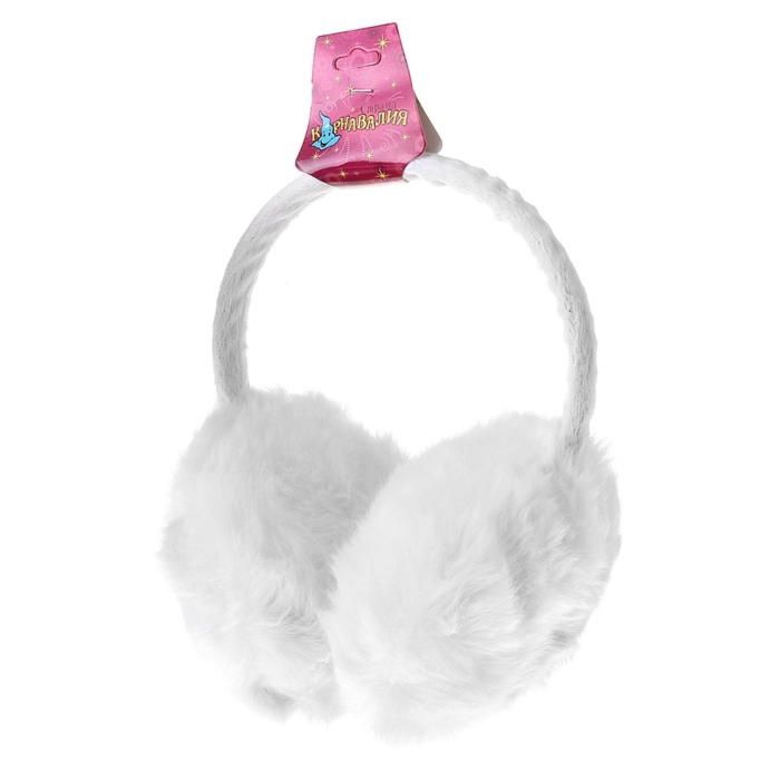 Фото Наушники меховые "Пушистик" цвет белый - магазин  "Домик Принцессы"