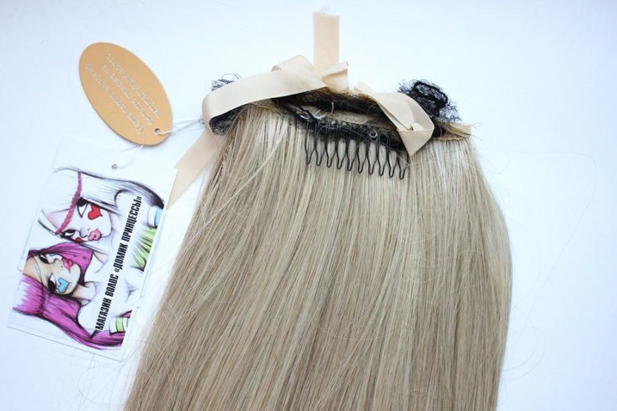 Фото Хвост на ленте термо арт.Stella цвет 15ВТО613О блонд с примесью - магазин  "Домик Принцессы"