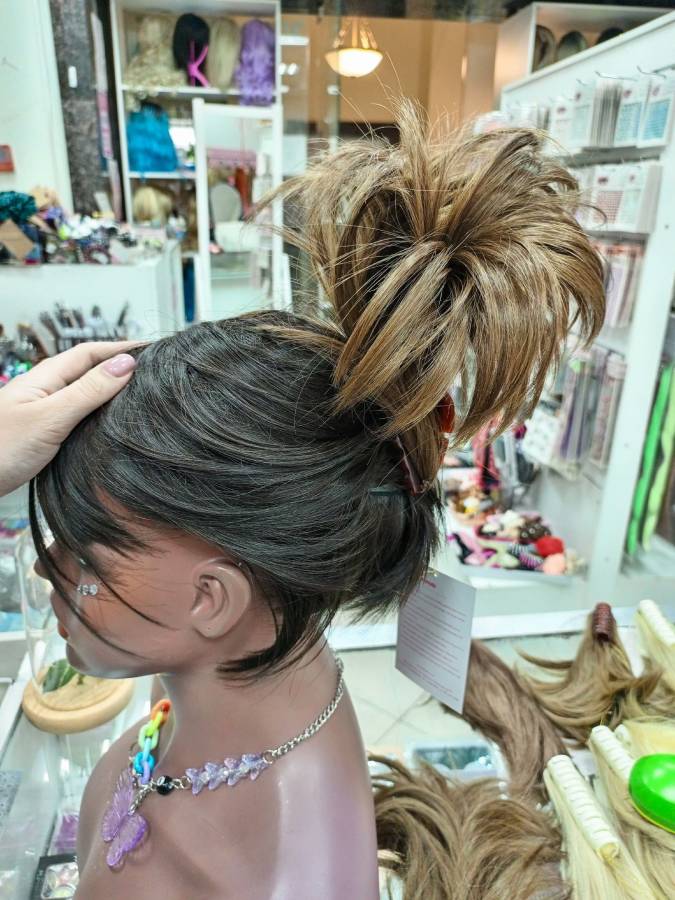 Фото Хвост фонтан на крабе цвет 10.0 натуральный русый - магазин  "Домик Принцессы"