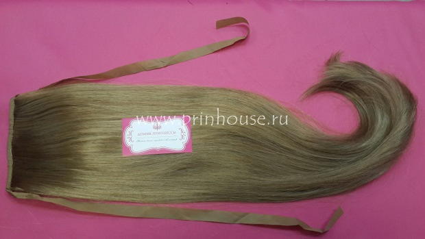 Фото Накладной искусственный хвост на ленте 65 см 15О медовый песочный - магазин  "Домик Принцессы"