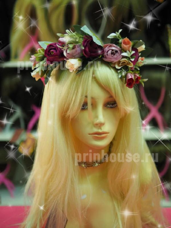 Фото Ободок из пышных цветов - магазин  "Домик Принцессы"