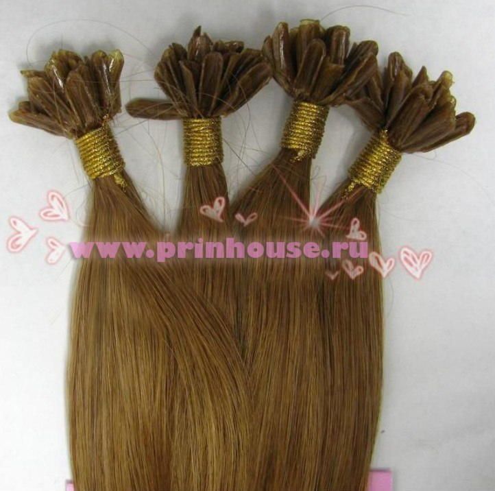 Фото Волосы для наращивания европейские 100 прядей прямые 100 прядей 60см цвет 12 - магазин  "Домик Принцессы"