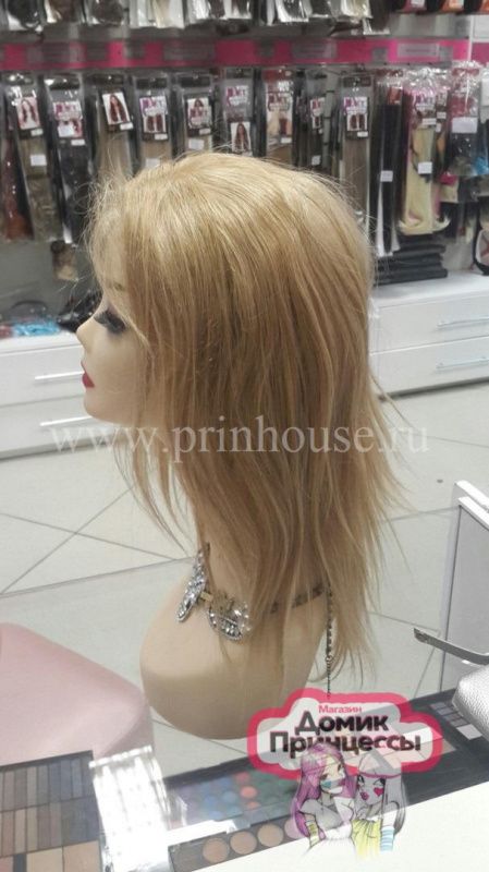 Фото Натуральный парик на сетке медный блонд 35см арт.Николь - магазин  "Домик Принцессы"