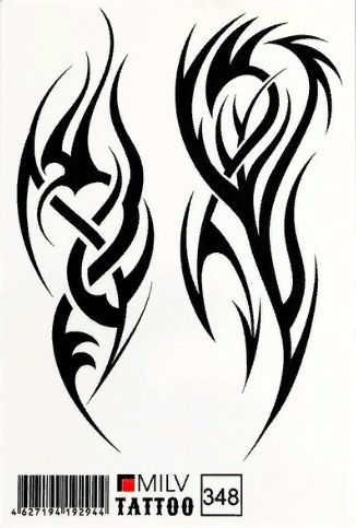 Фото Татуировка красный дракон резной черный символ нового 2024 года 10х15 см 348 - магазин  "Домик Принцессы"