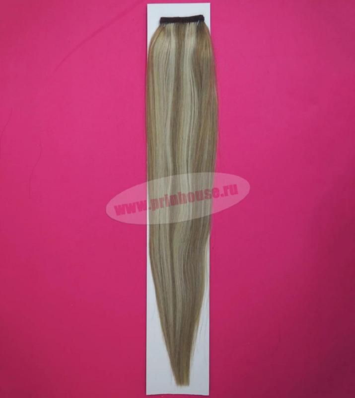 Фото Накладной хвост из натуральных волос на ленте 53cм цвет p16/60A - магазин  "Домик Принцессы"